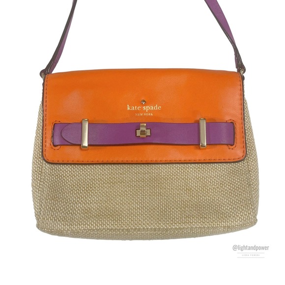 kate spade Handbags - Kate Spade Orange Magenta Tweed Crossbody EUC